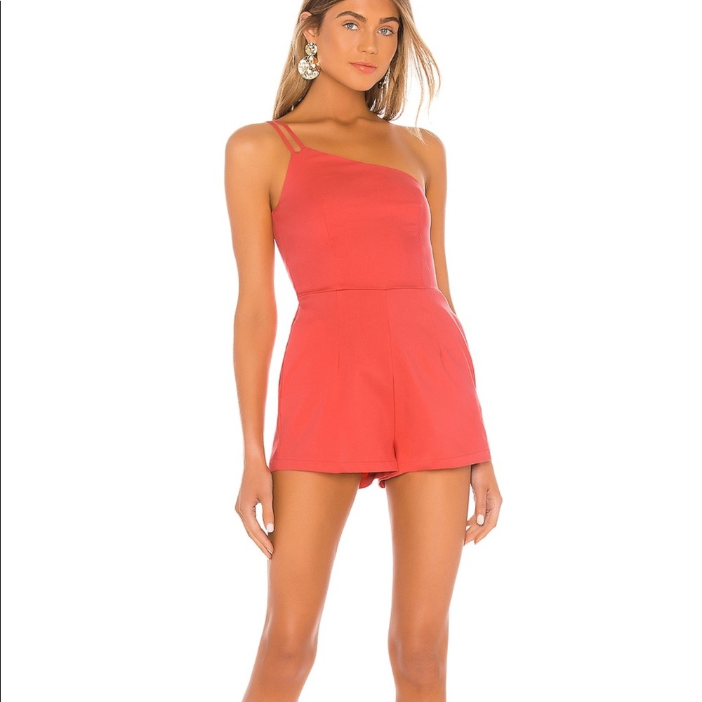 One Shoulder Double Strap Romper
